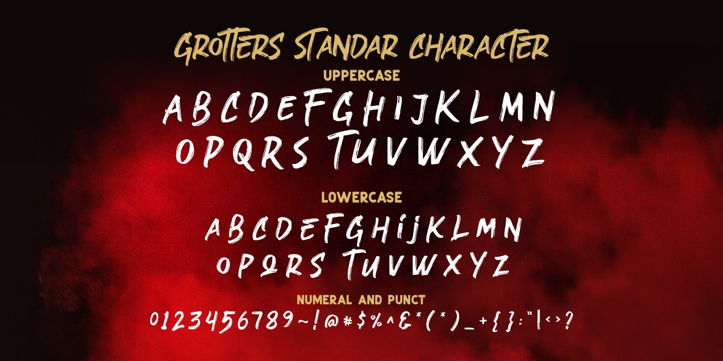 Grotters Regular Font preview